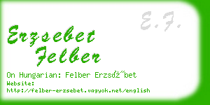 erzsebet felber business card